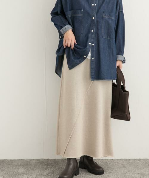 URBAN RESEARCH DOORS / アーバンリサーチ ドアーズ スカート | ローゲージインレイイージースカート | 詳細24