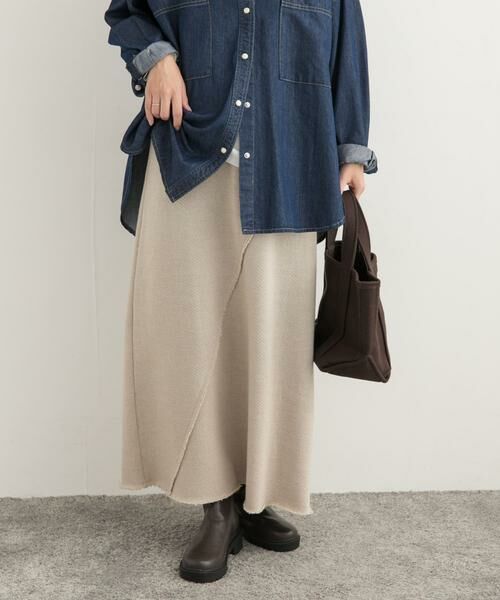 URBAN RESEARCH DOORS / アーバンリサーチ ドアーズ スカート | ローゲージインレイイージースカート | 詳細25