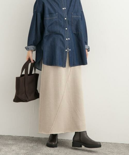 URBAN RESEARCH DOORS / アーバンリサーチ ドアーズ スカート | ローゲージインレイイージースカート | 詳細26