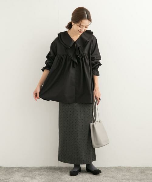 URBAN RESEARCH DOORS / アーバンリサーチ ドアーズ スカート | フロッキードットナロースカート | 詳細11