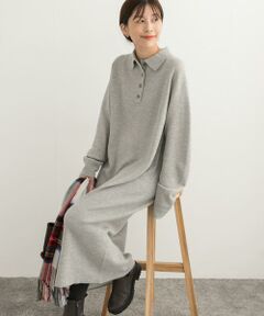 URBAN RESEARCH DOORS / アーバンリサーチ ドアーズ ワンピース | 衿付きニットワンピース