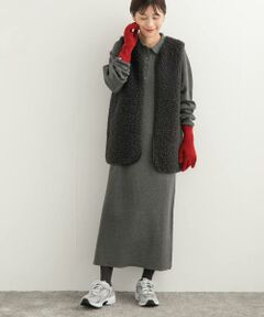 URBAN RESEARCH DOORS / アーバンリサーチ ドアーズ ワンピース | 衿付きニットワンピース