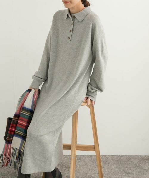 URBAN RESEARCH DOORS / アーバンリサーチ ドアーズ ワンピース | 衿付きニットワンピース | 詳細2