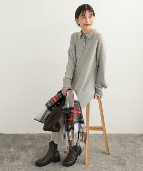 URBAN RESEARCH DOORS / アーバンリサーチ ドアーズ ワンピース | 衿付きニットワンピース | 詳細3