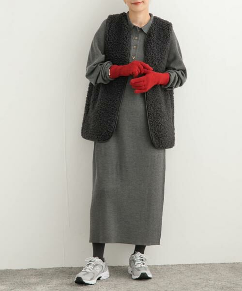 URBAN RESEARCH DOORS / アーバンリサーチ ドアーズ ワンピース | 衿付きニットワンピース | 詳細16