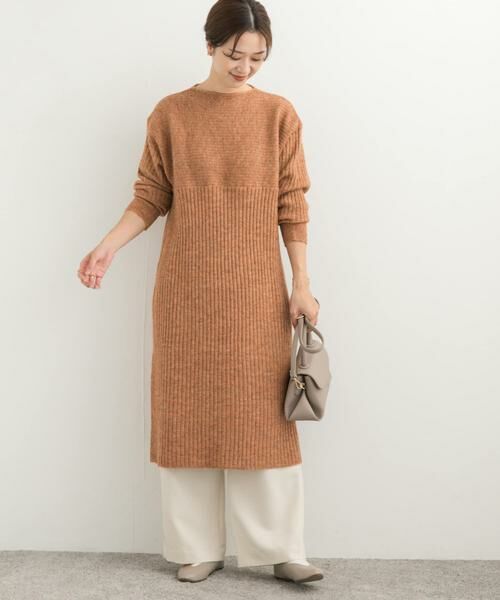 URBAN RESEARCH DOORS / アーバンリサーチ ドアーズ ワンピース | リブ切替ニットワンピース | 詳細1