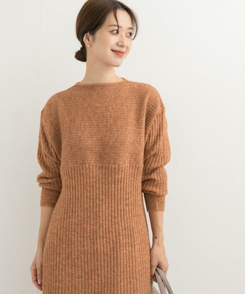 URBAN RESEARCH DOORS / アーバンリサーチ ドアーズ ワンピース | リブ切替ニットワンピース | 詳細8