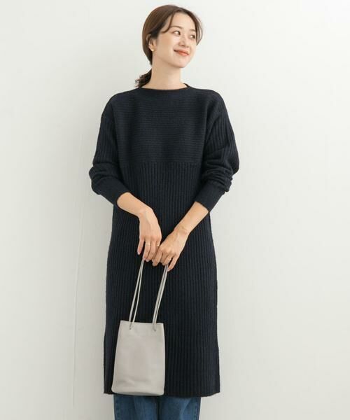 URBAN RESEARCH DOORS / アーバンリサーチ ドアーズ ワンピース | リブ切替ニットワンピース | 詳細15