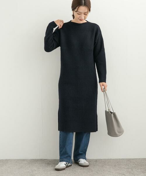 URBAN RESEARCH DOORS / アーバンリサーチ ドアーズ ワンピース | リブ切替ニットワンピース | 詳細17