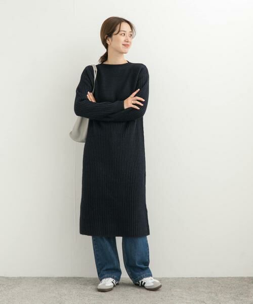 URBAN RESEARCH DOORS / アーバンリサーチ ドアーズ ワンピース | リブ切替ニットワンピース | 詳細21