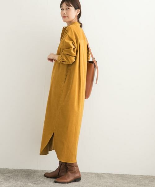 URBAN RESEARCH DOORS / アーバンリサーチ ドアーズ ワンピース | 『UR TECH』コーデュロイシャツワンピース | 詳細2