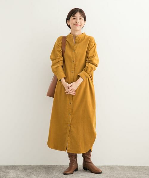 URBAN RESEARCH DOORS / アーバンリサーチ ドアーズ ワンピース | 『UR TECH』コーデュロイシャツワンピース | 詳細7