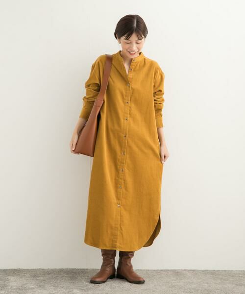 URBAN RESEARCH DOORS / アーバンリサーチ ドアーズ ワンピース | 『UR TECH』コーデュロイシャツワンピース | 詳細8