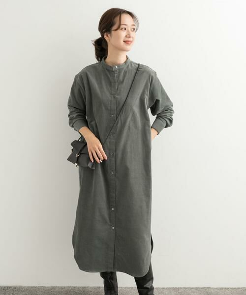 URBAN RESEARCH DOORS / アーバンリサーチ ドアーズ ワンピース | 『UR TECH』コーデュロイシャツワンピース | 詳細12