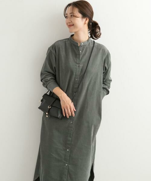 URBAN RESEARCH DOORS / アーバンリサーチ ドアーズ ワンピース | 『UR TECH』コーデュロイシャツワンピース | 詳細13