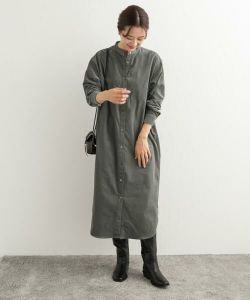 URBAN RESEARCH DOORS / アーバンリサーチ ドアーズ ワンピース | 『UR TECH』コーデュロイシャツワンピース | 詳細19