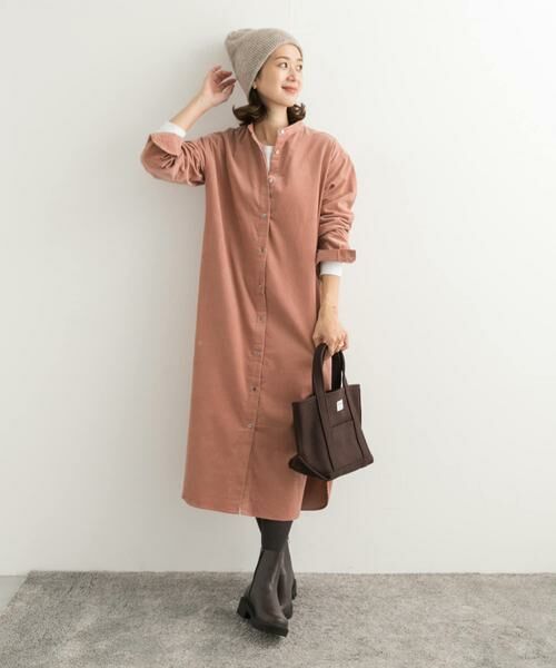 URBAN RESEARCH DOORS / アーバンリサーチ ドアーズ ワンピース | 『UR TECH』コーデュロイシャツワンピース | 詳細24