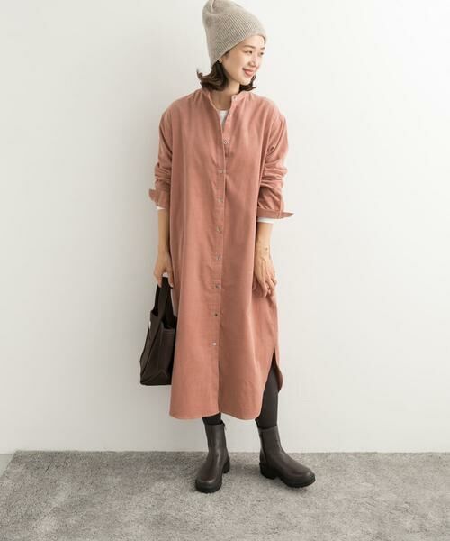 URBAN RESEARCH DOORS / アーバンリサーチ ドアーズ ワンピース | 『UR TECH』コーデュロイシャツワンピース | 詳細30