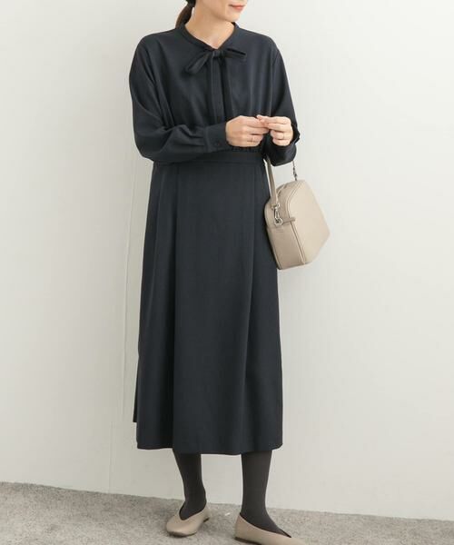 URBAN RESEARCH DOORS / アーバンリサーチ ドアーズ ワンピース | 『UR TECH SMOOTHLUXE』ボウタイワンピース | 詳細2