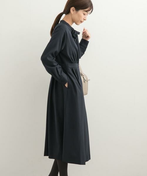 URBAN RESEARCH DOORS / アーバンリサーチ ドアーズ ワンピース | 『UR TECH SMOOTHLUXE』ボウタイワンピース | 詳細5