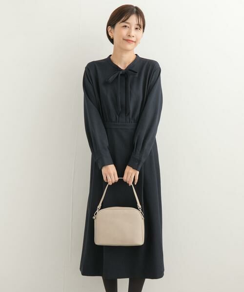 URBAN RESEARCH DOORS / アーバンリサーチ ドアーズ ワンピース | 『UR TECH SMOOTHLUXE』ボウタイワンピース | 詳細9