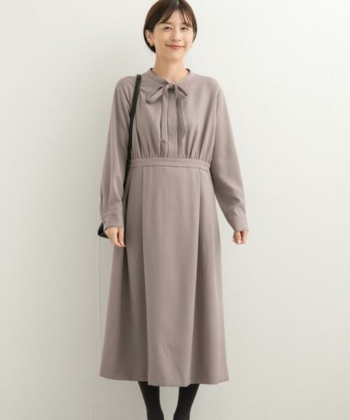 URBAN RESEARCH DOORS / アーバンリサーチ ドアーズ ワンピース | 『UR TECH SMOOTHLUXE』ボウタイワンピース | 詳細18