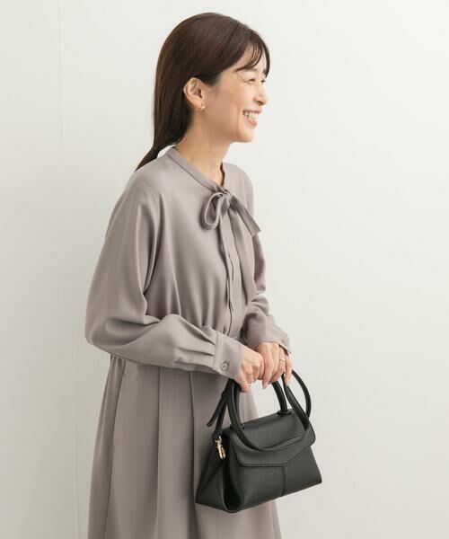 URBAN RESEARCH DOORS / アーバンリサーチ ドアーズ ワンピース | 『UR TECH SMOOTHLUXE』ボウタイワンピース | 詳細27