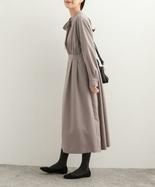 URBAN RESEARCH DOORS / アーバンリサーチ ドアーズ ワンピース | 『UR TECH SMOOTHLUXE』ボウタイワンピース | 詳細20