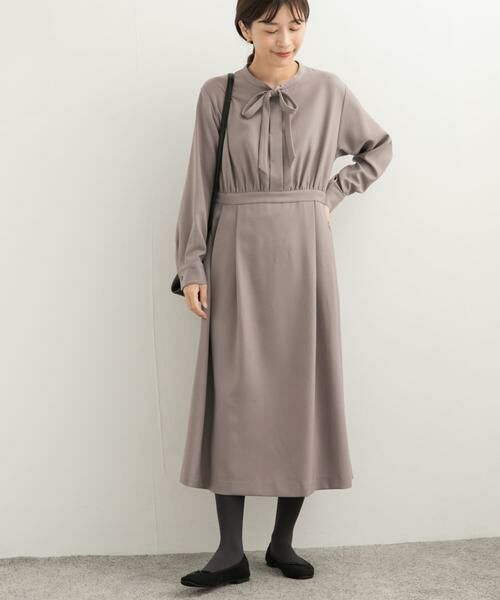 URBAN RESEARCH DOORS / アーバンリサーチ ドアーズ ワンピース | 『UR TECH SMOOTHLUXE』ボウタイワンピース | 詳細22