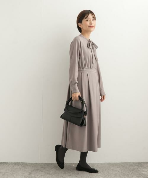 URBAN RESEARCH DOORS / アーバンリサーチ ドアーズ ワンピース | 『UR TECH SMOOTHLUXE』ボウタイワンピース | 詳細25