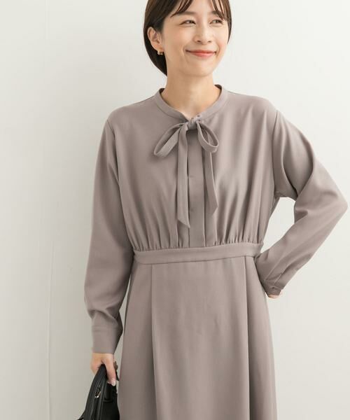 URBAN RESEARCH DOORS / アーバンリサーチ ドアーズ ワンピース | 『UR TECH SMOOTHLUXE』ボウタイワンピース | 詳細26