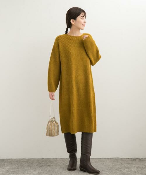 URBAN RESEARCH DOORS / アーバンリサーチ ドアーズ ワンピース | 畦ミディ丈ニットワンピース | 詳細11