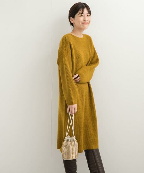 URBAN RESEARCH DOORS / アーバンリサーチ ドアーズ ワンピース | 畦ミディ丈ニットワンピース | 詳細4