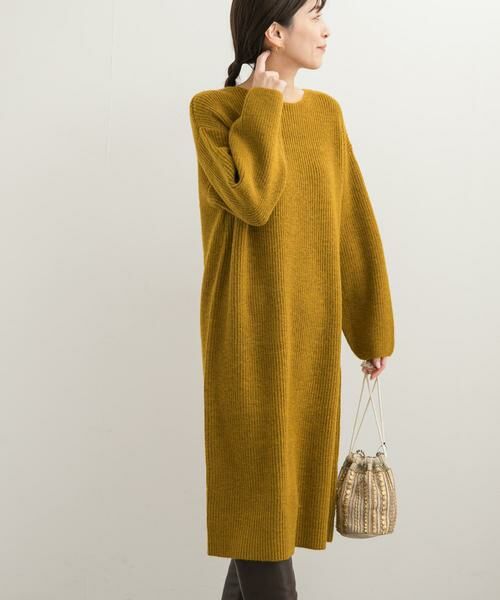 URBAN RESEARCH DOORS / アーバンリサーチ ドアーズ ワンピース | 畦ミディ丈ニットワンピース | 詳細8