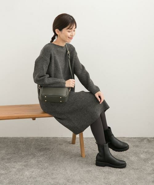 URBAN RESEARCH DOORS / アーバンリサーチ ドアーズ ワンピース | 畦ミディ丈ニットワンピース | 詳細16