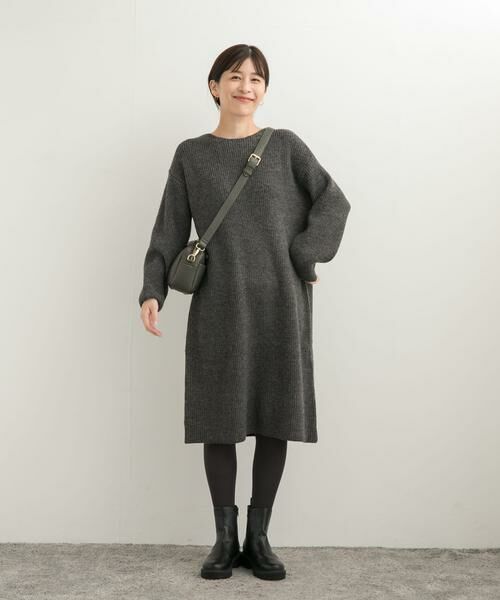 URBAN RESEARCH DOORS / アーバンリサーチ ドアーズ ワンピース | 畦ミディ丈ニットワンピース | 詳細27