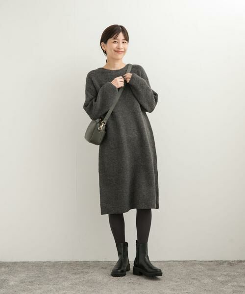 URBAN RESEARCH DOORS / アーバンリサーチ ドアーズ ワンピース | 畦ミディ丈ニットワンピース | 詳細28