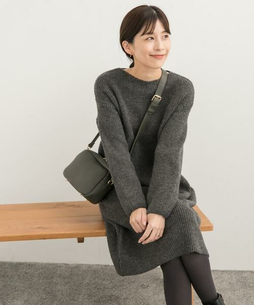 URBAN RESEARCH DOORS / アーバンリサーチ ドアーズ ワンピース | 畦ミディ丈ニットワンピース | 詳細18