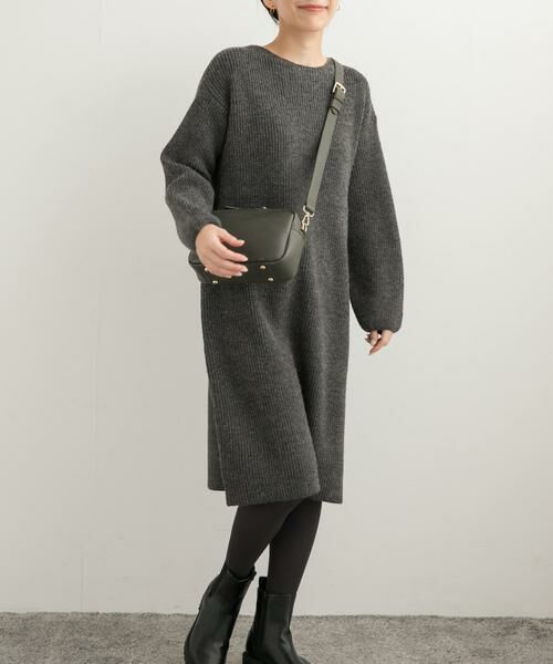 URBAN RESEARCH DOORS / アーバンリサーチ ドアーズ ワンピース | 畦ミディ丈ニットワンピース | 詳細20