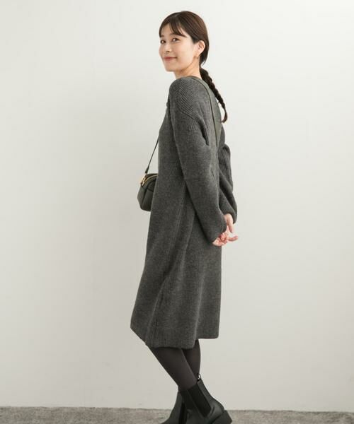 URBAN RESEARCH DOORS / アーバンリサーチ ドアーズ ワンピース | 畦ミディ丈ニットワンピース | 詳細22