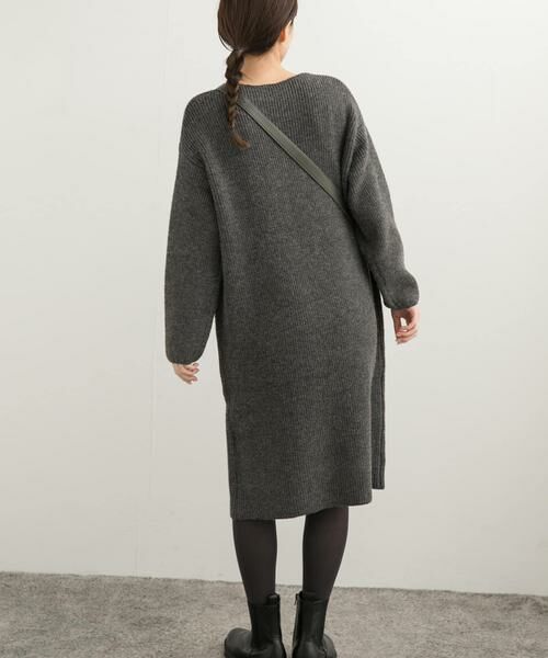 URBAN RESEARCH DOORS / アーバンリサーチ ドアーズ ワンピース | 畦ミディ丈ニットワンピース | 詳細23