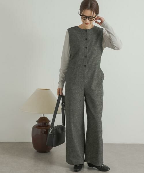 URBAN RESEARCH DOORS / アーバンリサーチ ドアーズ サロペット・オールインワン | ツイードオールインワン | 詳細1