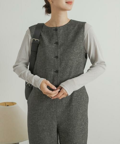 URBAN RESEARCH DOORS / アーバンリサーチ ドアーズ サロペット・オールインワン | ツイードオールインワン | 詳細10