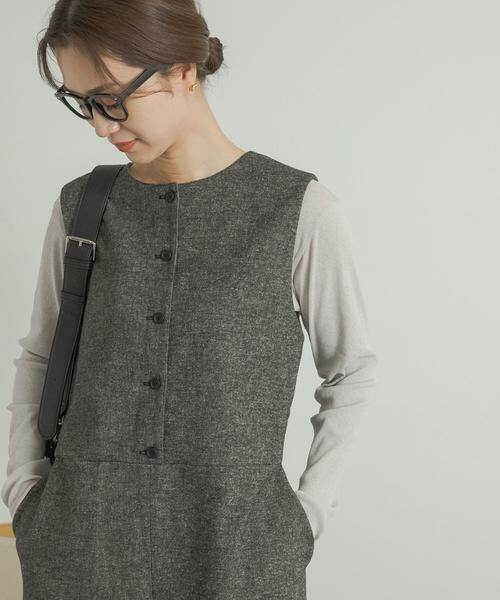 URBAN RESEARCH DOORS / アーバンリサーチ ドアーズ サロペット・オールインワン | ツイードオールインワン | 詳細12