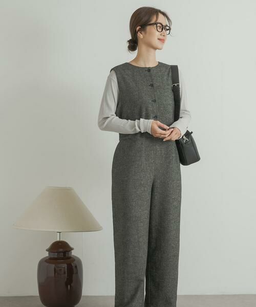 URBAN RESEARCH DOORS / アーバンリサーチ ドアーズ サロペット・オールインワン | ツイードオールインワン | 詳細4