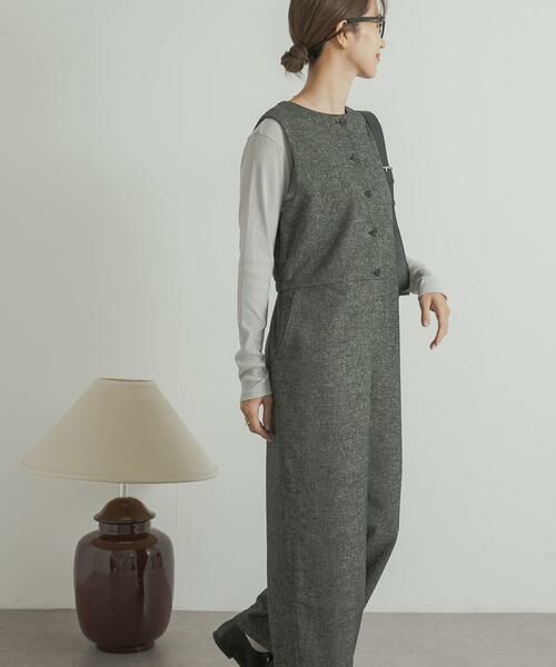 URBAN RESEARCH DOORS / アーバンリサーチ ドアーズ サロペット・オールインワン | ツイードオールインワン | 詳細8