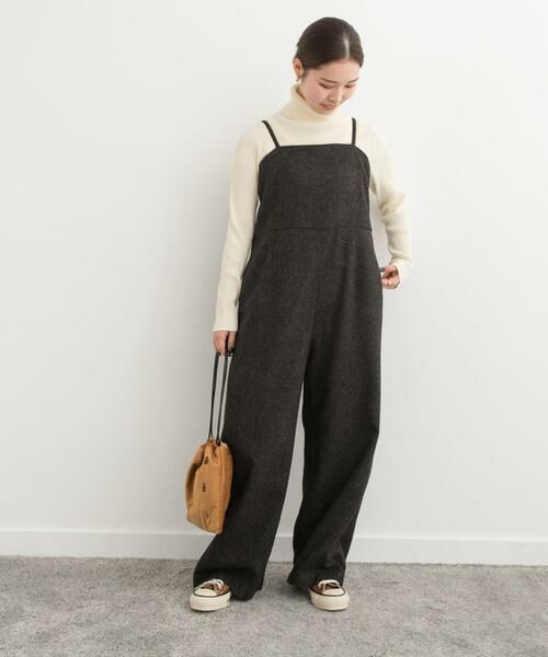 URBAN RESEARCH DOORS / アーバンリサーチ ドアーズ サロペット・オールインワン | ネップツイードサロペット | 詳細5