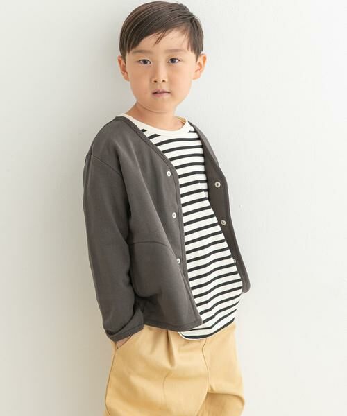 URBAN RESEARCH DOORS / アーバンリサーチ ドアーズ トップス | 裏毛Vネックカーディガン(KIDS) | 詳細11