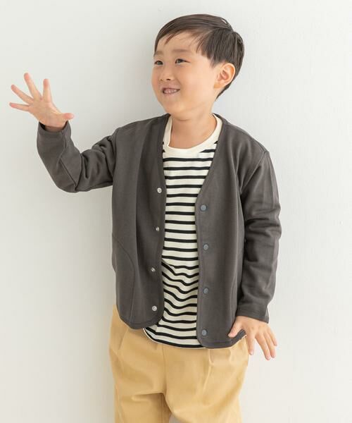 URBAN RESEARCH DOORS / アーバンリサーチ ドアーズ トップス | 裏毛Vネックカーディガン(KIDS) | 詳細12