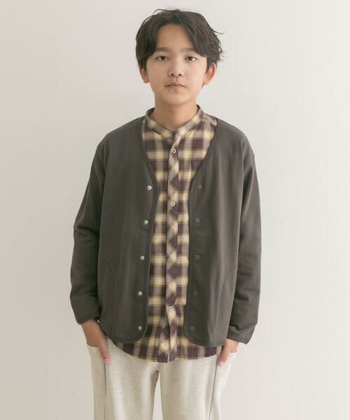 URBAN RESEARCH DOORS / アーバンリサーチ ドアーズ トップス | 裏毛Vネックカーディガン(KIDS) | 詳細10